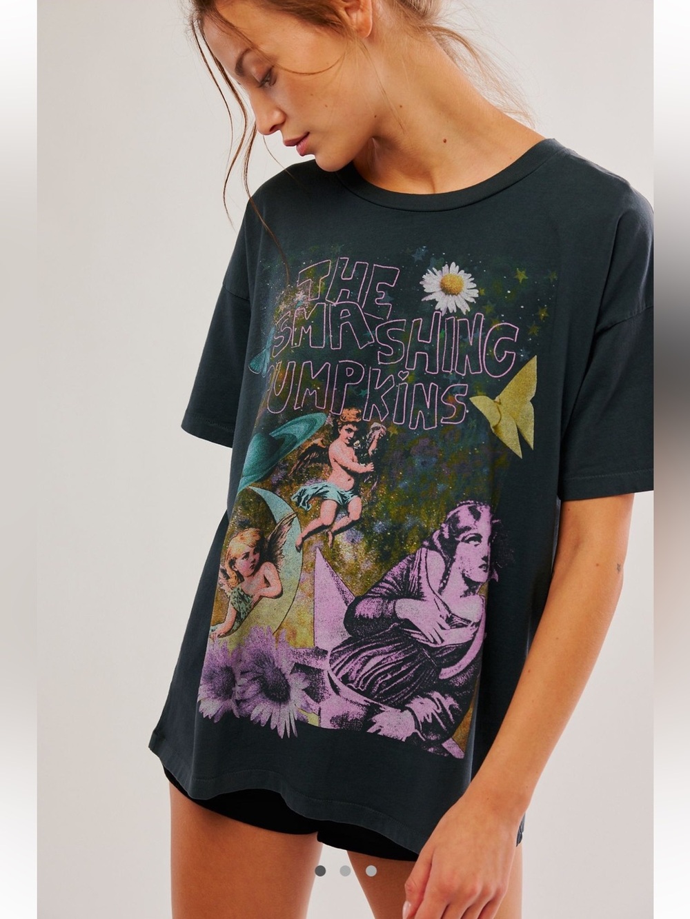 NWOT Free People X Daydreamer Smashing Pumpkins Tee Vintage Black Size: Medium